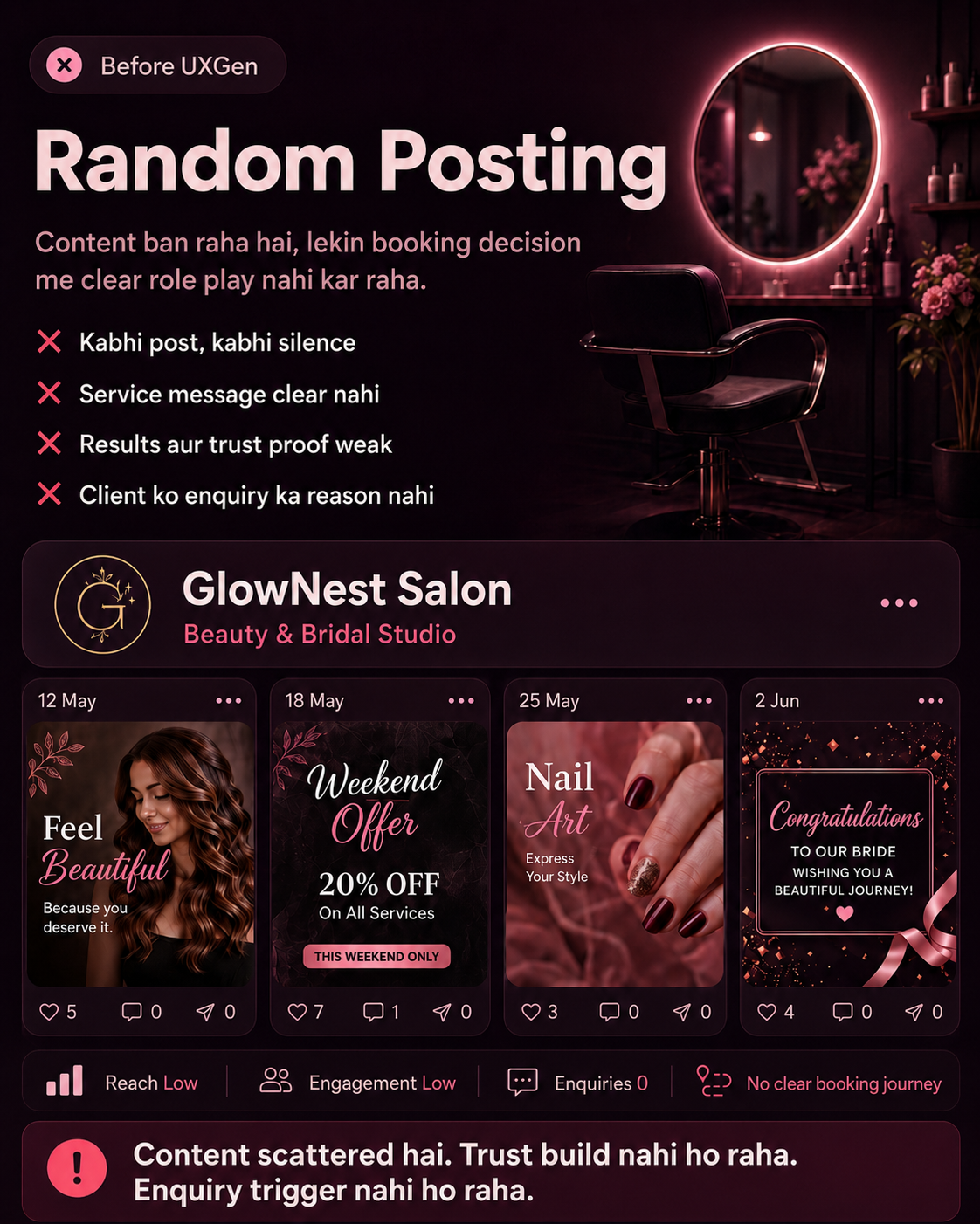 Before UXGen salon creative