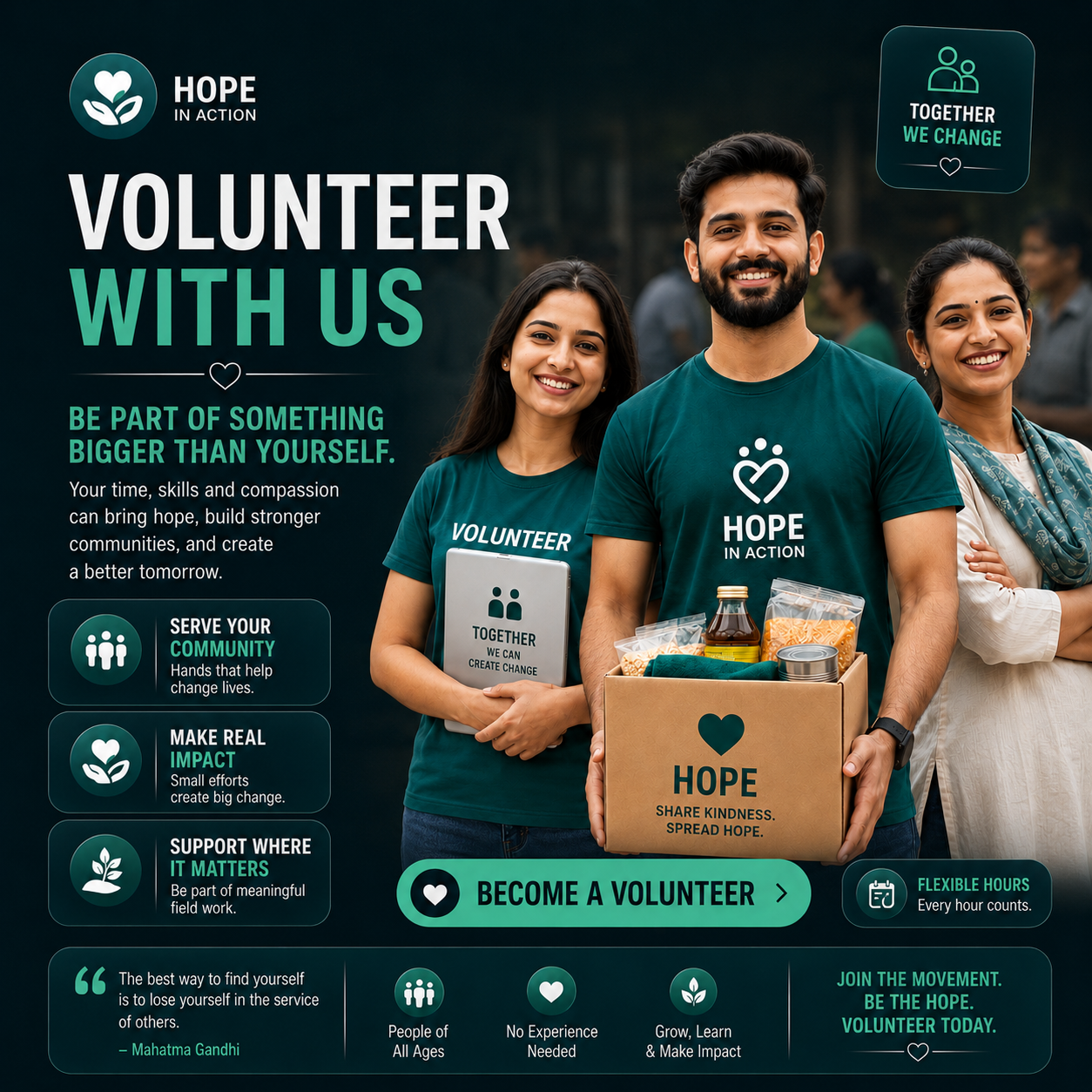 NGO Volunteer Campaign Creative